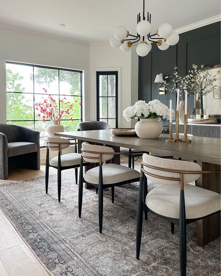Dining room views! My rug is in the Olive/Charcoal, and a 9x12!

My velvet accent chairs are in stock in 2 other colors including a gorgeous moody brown (this color is sold out). 

#LTKhome #LTKsalealert #LTKstyletip