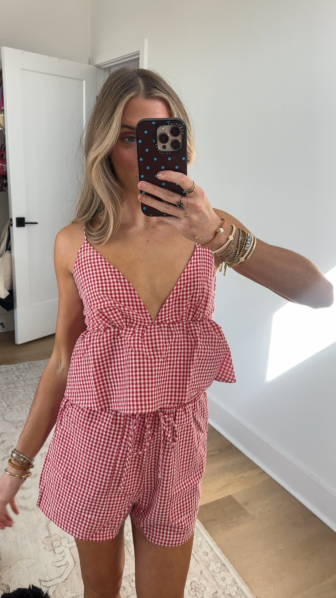 @Princess Polly US size 2/XS Lille red gingham matching set. Two-piece gingham set 
V-neckline, adjustable shoulder straps, ruched detail at back, adjustable bow tie at back
Elasticated waistband, ruched detail at waist, relaxed fitting, two wide hip pockets, adjustable bow tie straps
Non-stretch material, partially lined 

#LTKootd #LTKSaleAlert #LTKFestival