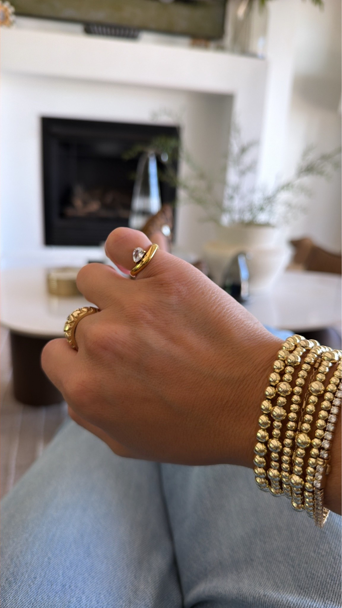 My newest pinky ring. I’ll also link my bracelets.