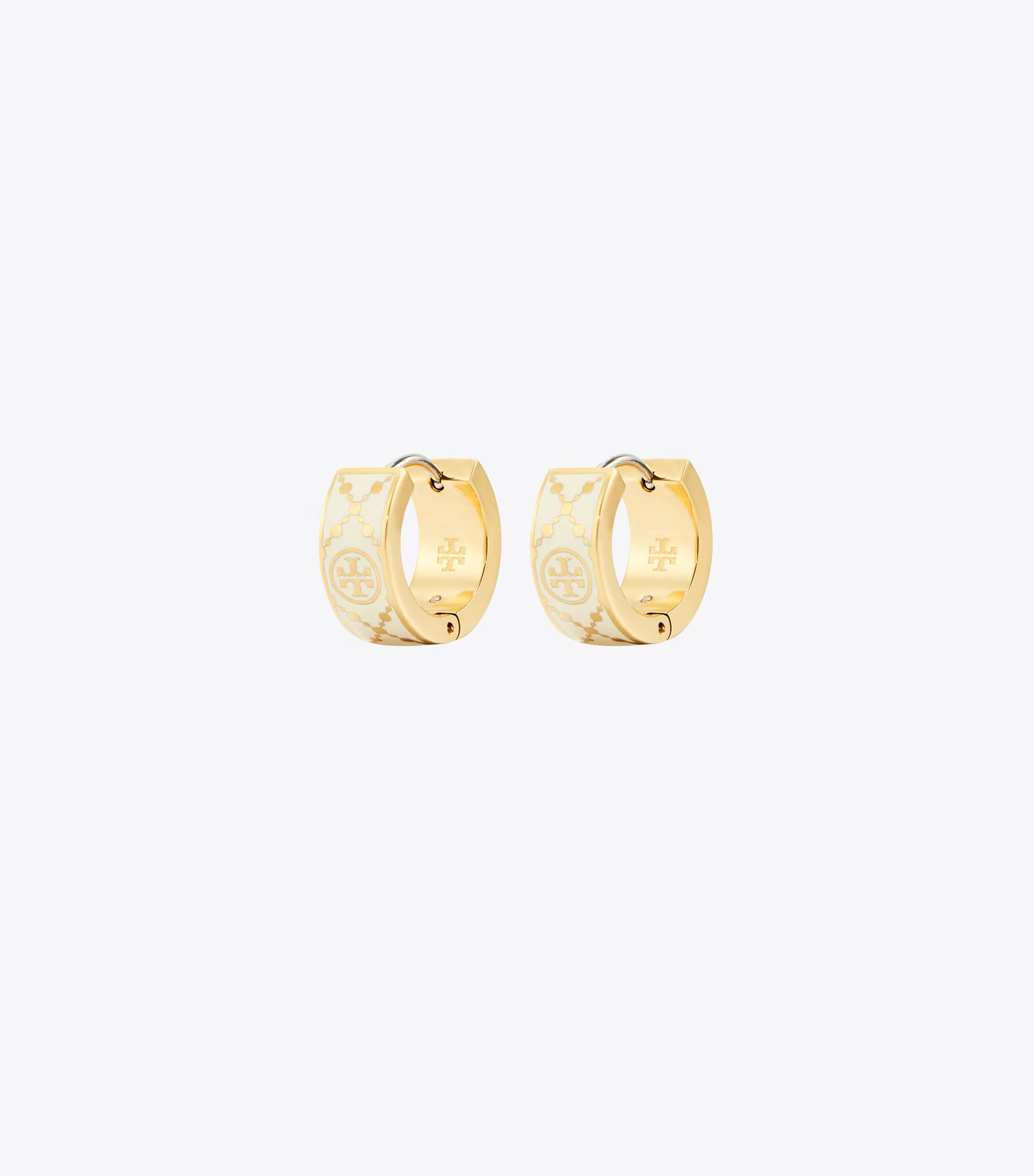 Small Icon T Monogram Hoop Earrings: Women's Designer Earrings | Tory Burch | Tory Burch (US)