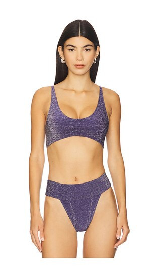Free People x free-est Farrah Crop Bikini Top in Purple. - size XS | Revolve Clothing (Global)