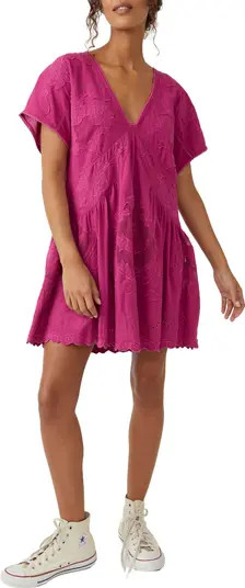 Serenity Embroidered Cotton Minidress | Nordstrom
