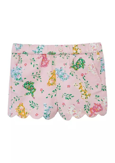 Toddler Girls Printed Scalloped Shorts | Belk