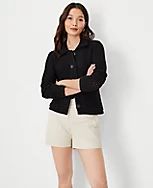 Geo Stitch Sweater Jacket | Ann Taylor (US)