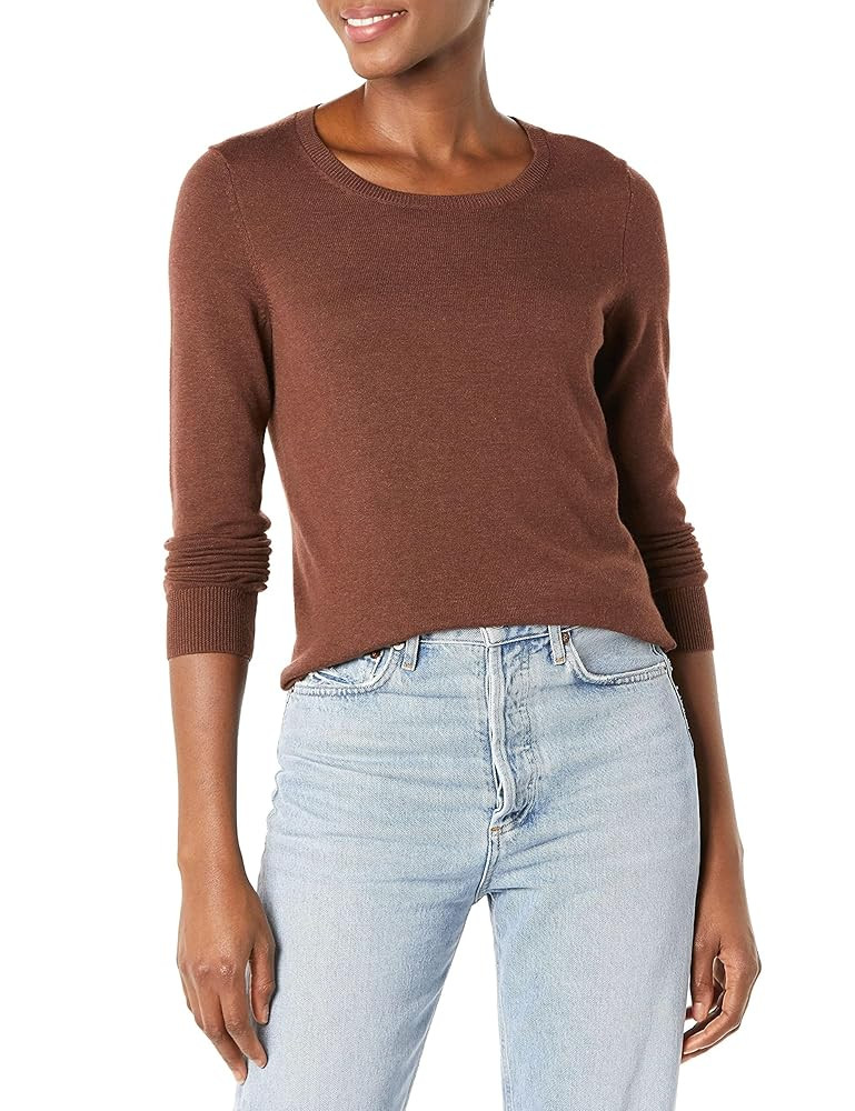 Amazon Essentials Women's Long-Sleeve Lightweight Crewneck Sweater (Available in Plus Size) | Amazon (US)