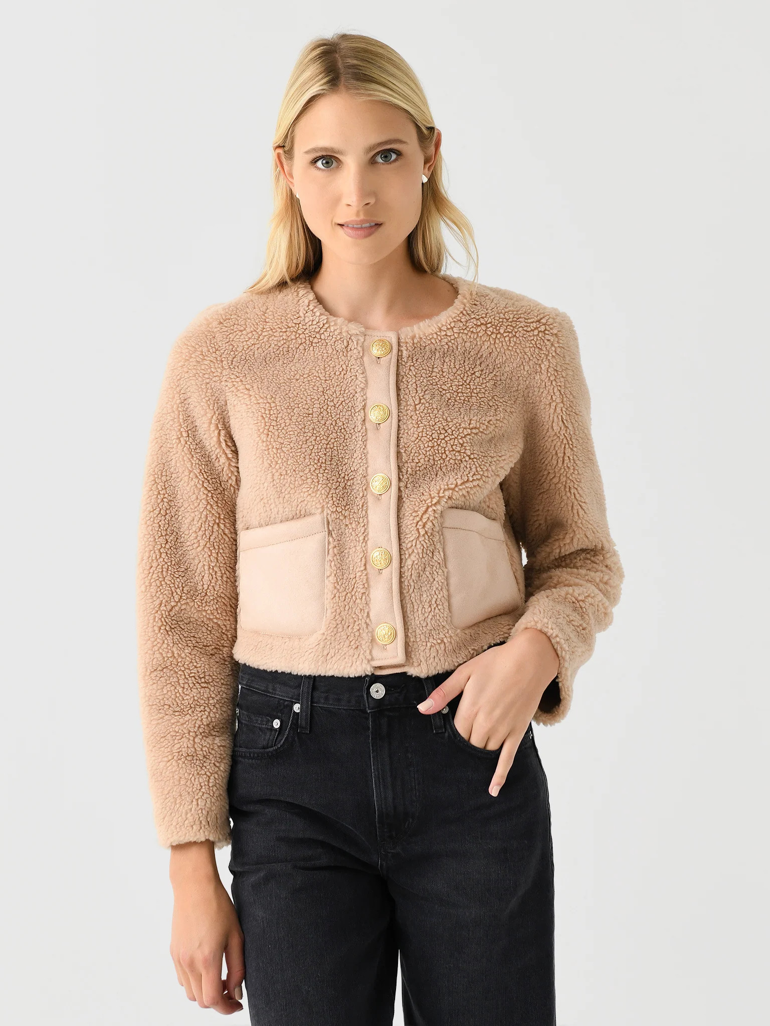 LOVESHACKFANCY
                      
                     Women's Lully Cropped Jacket | Saint Bernard