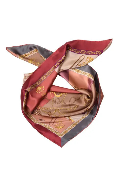 Elizabetta Gabriella - Hand Rolled Silk Foulard for Women in Rosewood at Nordstrom | Nordstrom
