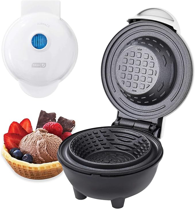 Dash DMWBM100GBWH04 Mini Waffle Maker for Breakfast, Burrito Bowls, Ice Cream and Other Sweet Des... | Amazon (US)