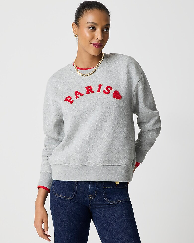 "Paris" crewneck sweatshirt | J.Crew Factory
