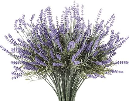 Butterfly Craze Artificial Lavender Plant with Silk Flowers for Wedding Decor and Table Centerpie... | Amazon (US)