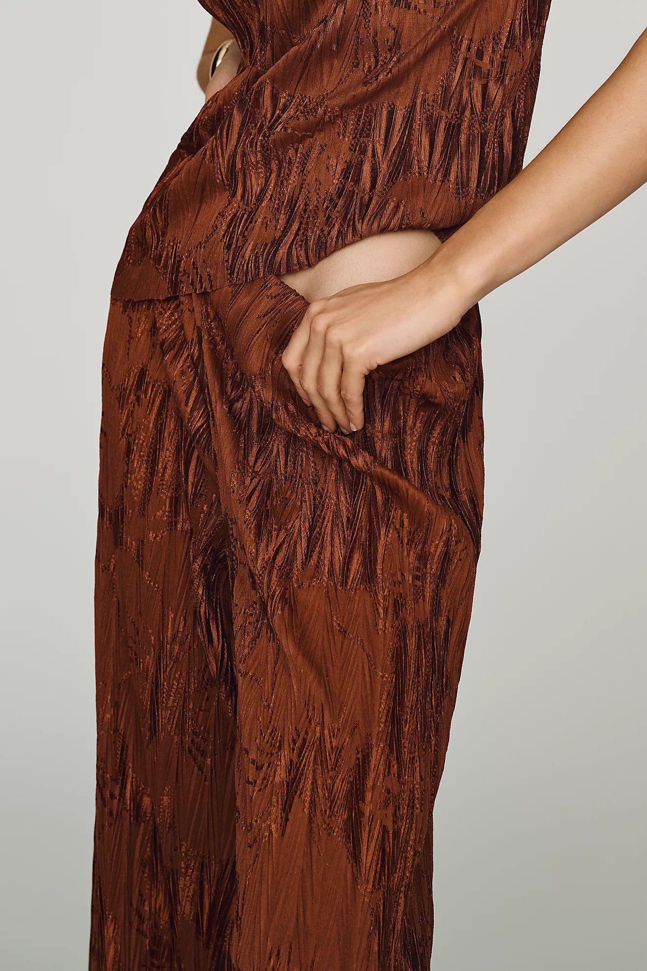 Maeve Ribbed Crinkle Pants | Anthropologie (US)
