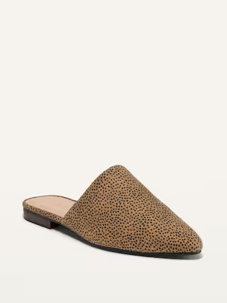 Faux-Suede Pointy-Toe Mule Flats For Women | Old Navy (US)