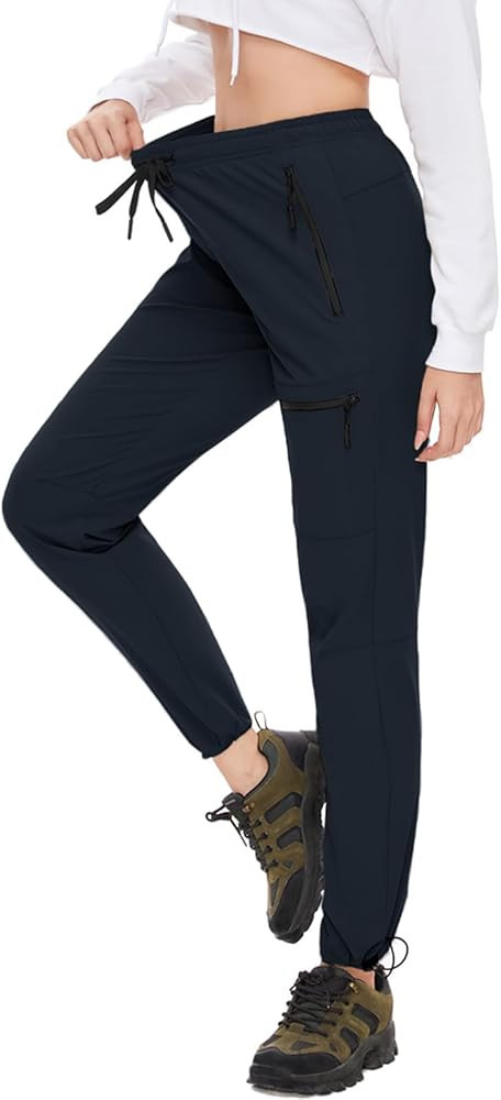 SEVEGO Womens Hiking Pants Tall Inseam 30"/32"/34"/36" Athletic Cargo Pants Lightweight 4 Zipper ... | Amazon (US)