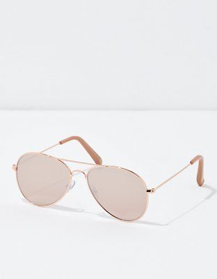 AEO Rose Gold Aviator Sunglasses | American Eagle Outfitters (US & CA)