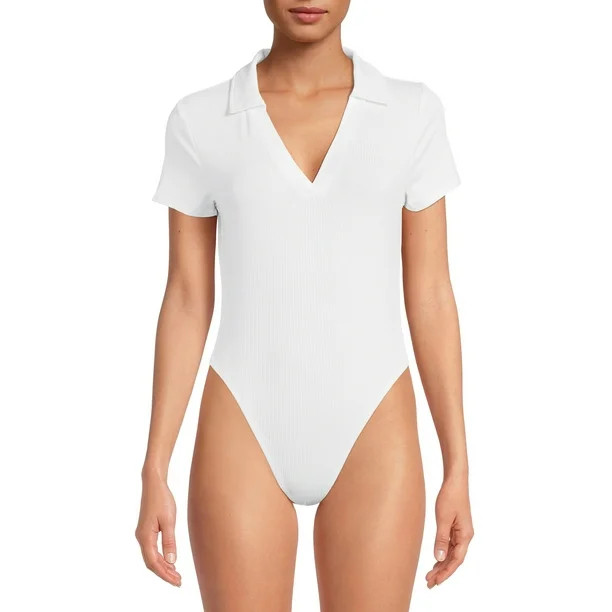 No Boundaries Juniors' Cap Sleeve Polo Bodysuit - Walmart.com | Walmart (US)
