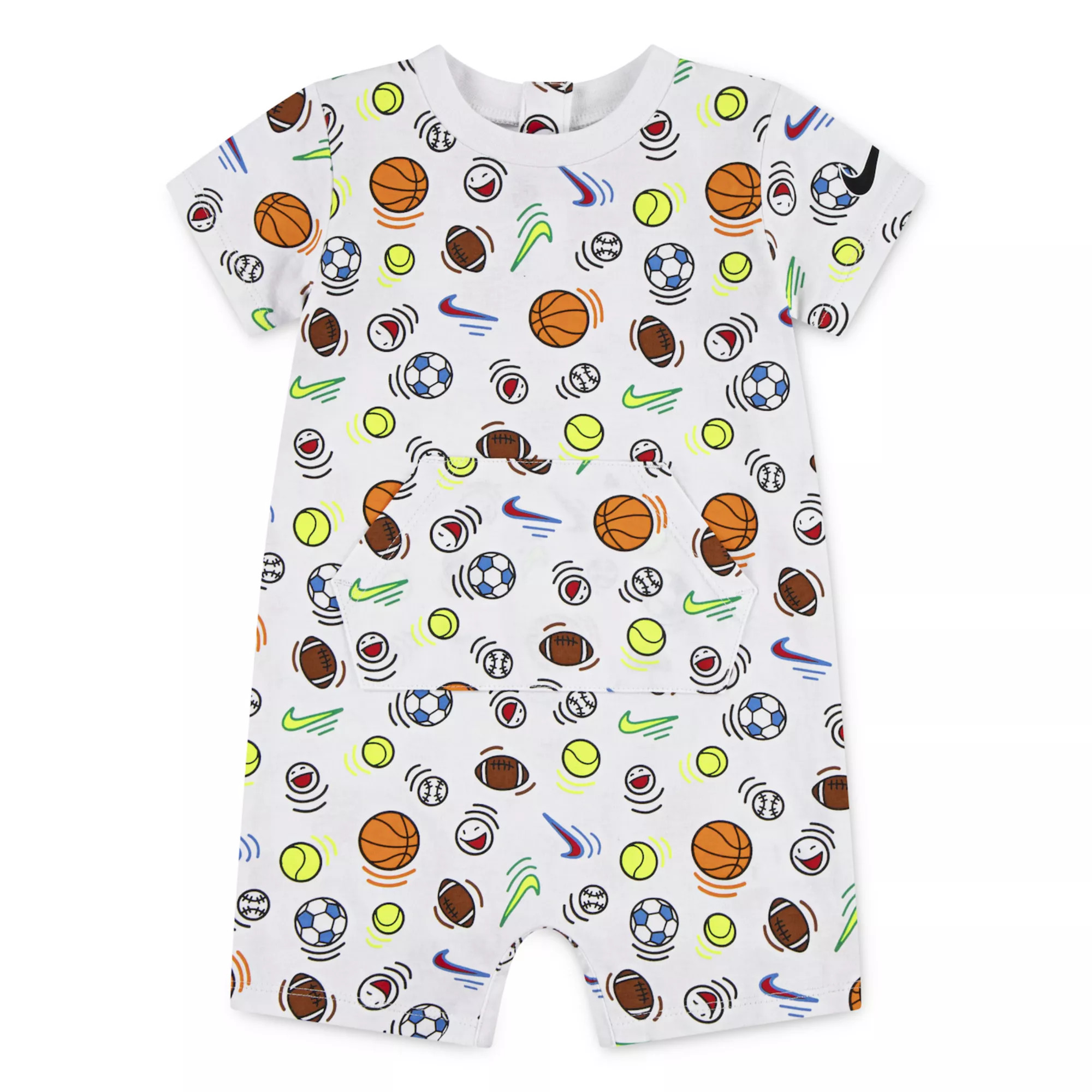 Newborn Baby Boys Nike Sportswear Sport Ball Printed Short Sleeve Bodysuit | Kohl's