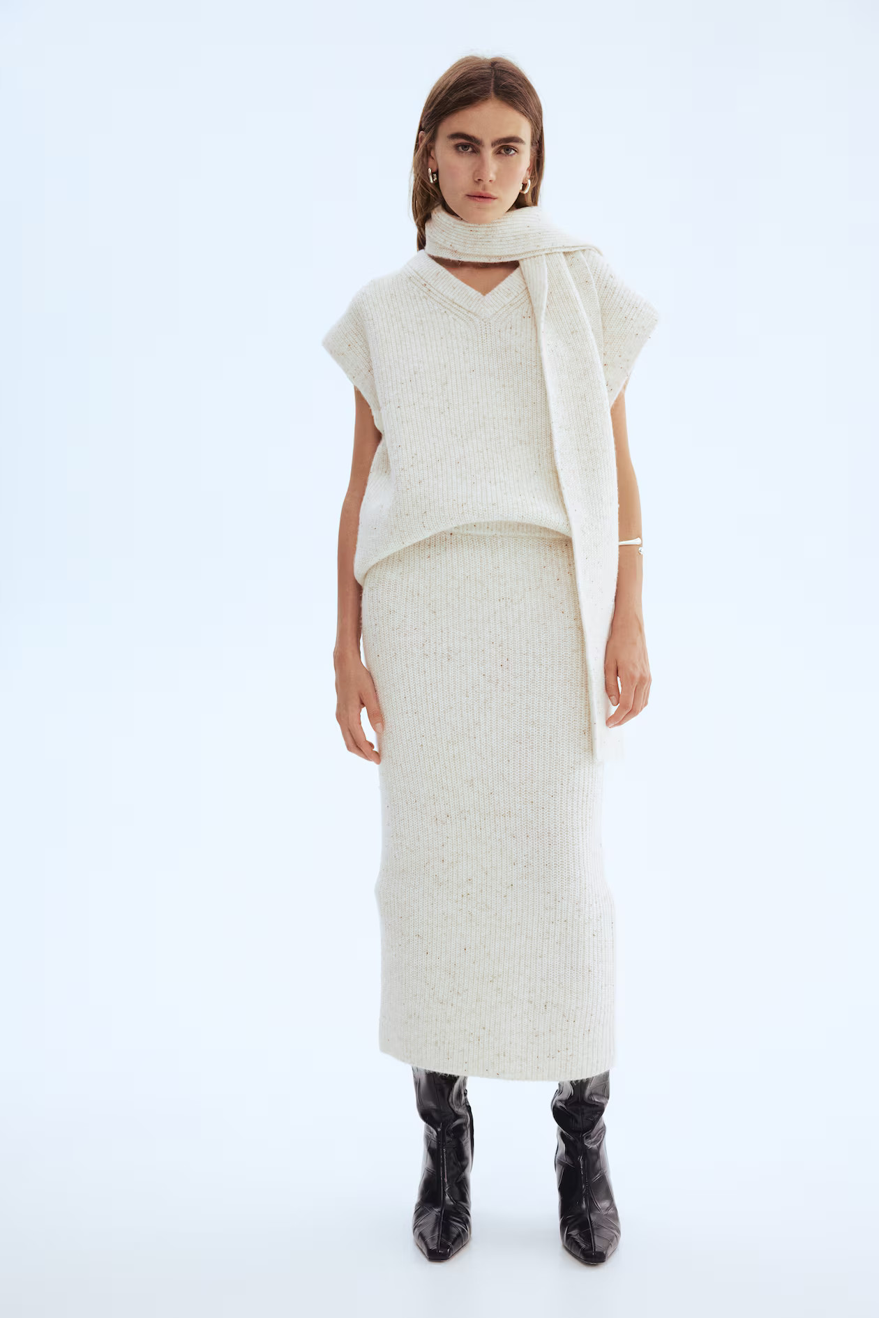 Jupe tube en maille côtelée | H&M (FR, IT, ES, PT, BE)