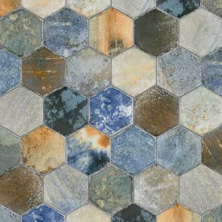 Merola Tile Dorne Hex Mix 8-5/8 in. x 9-7/8 in. Porcelain Floor and Wall Tile (11.5 sq. ft./Case)... | The Home Depot