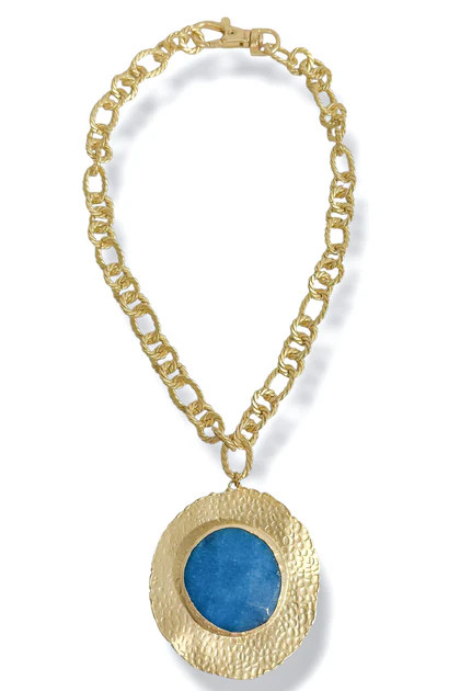 Virtue The Suzanne Ocean Gemstone Disc Necklace | The Willow Tree