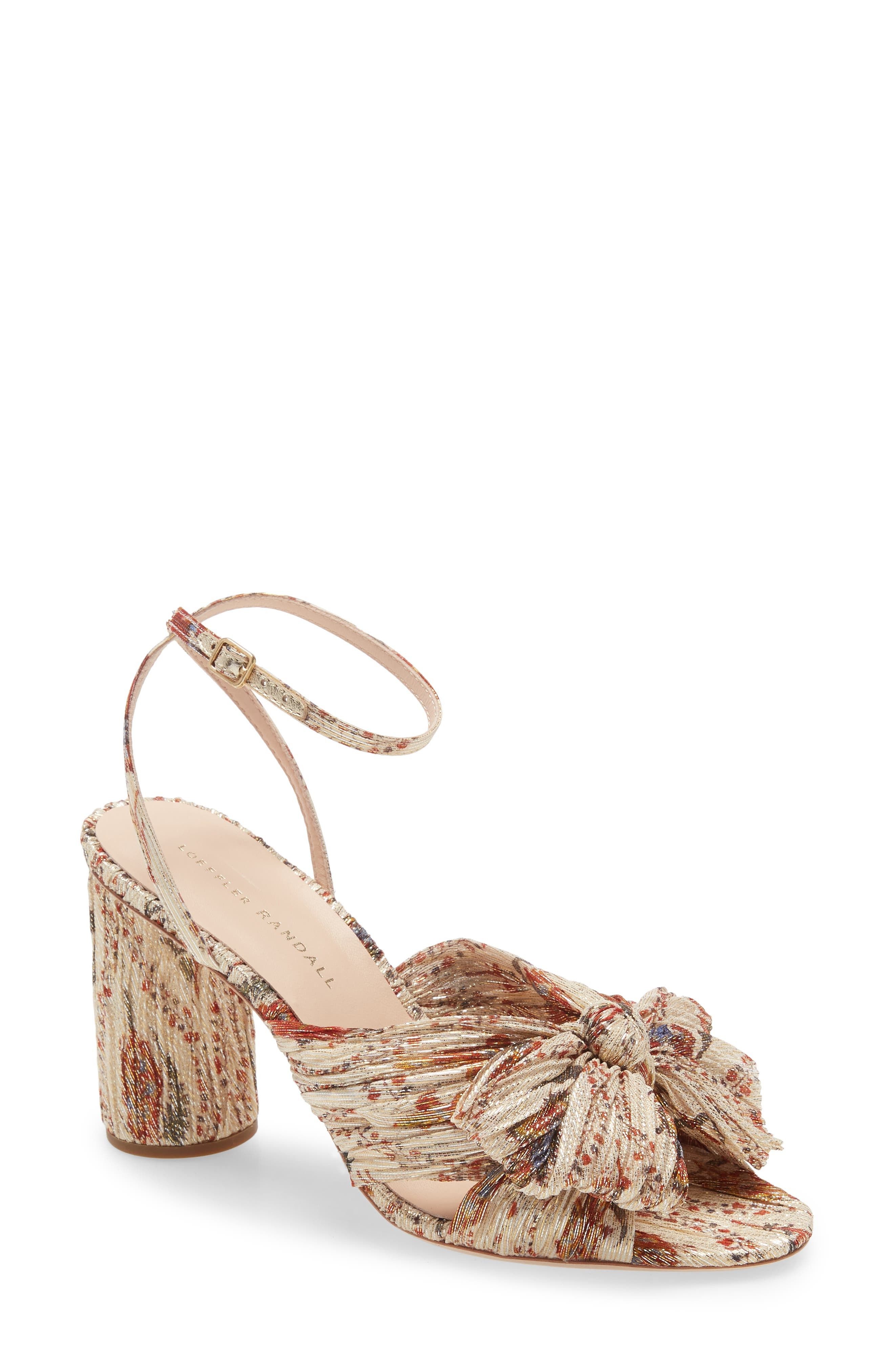 Loeffler Randall Camellia Knotted Sandal in Bloom Floral at Nordstrom, Size 11 | Nordstrom