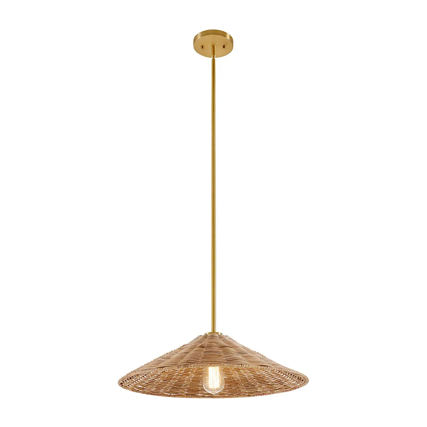 Trade Winds Lighting 1-Light Wicker Pendant | Overstock
