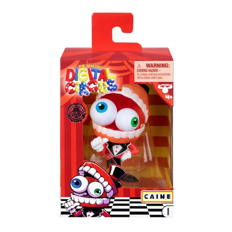 Amazing Digital Circus Caine 4" Collectible Vinyl Figure with Yapping Jaw and Collector Card, Age... | Walmart (US)
