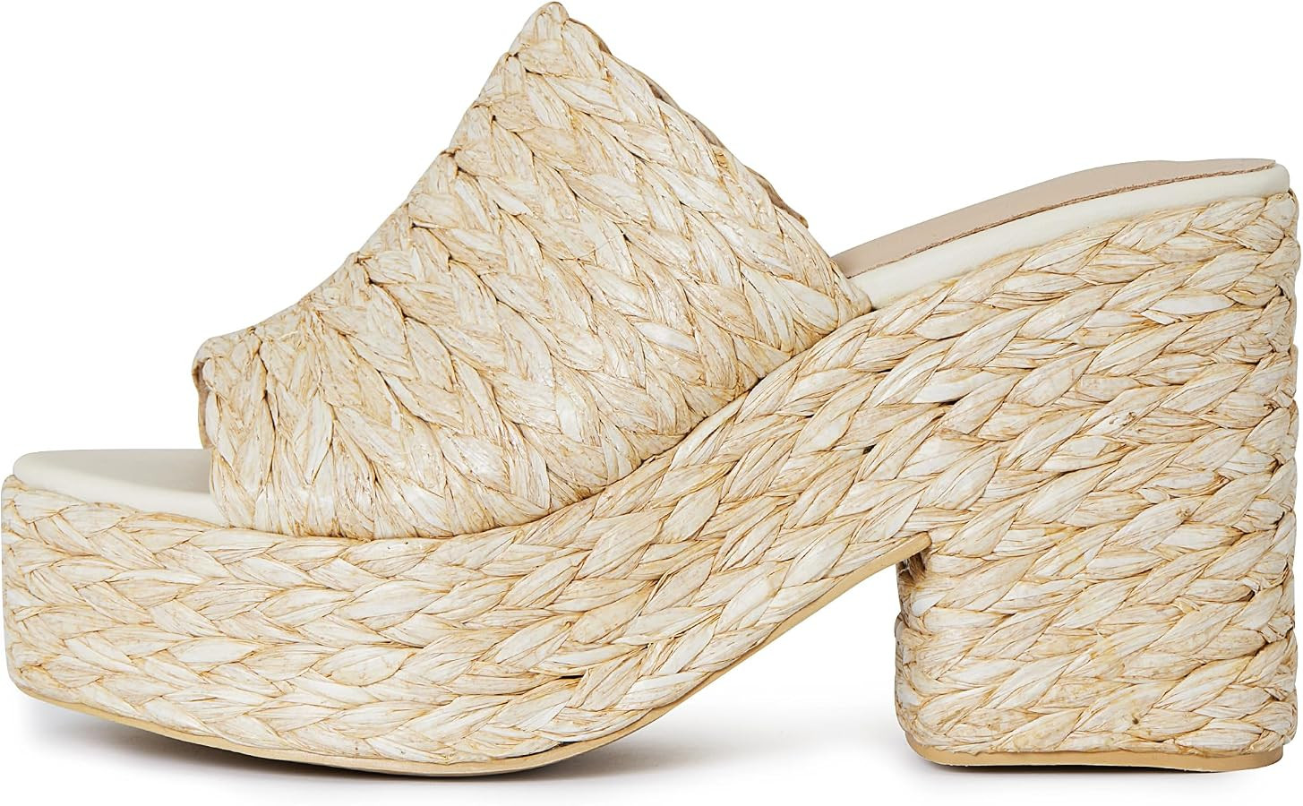 CYNLLIO Platform Sandals for Women Espadrilles Wedegs Heels Raffia Sandal Chunky Heeled Wicker Sl... | Amazon (US)