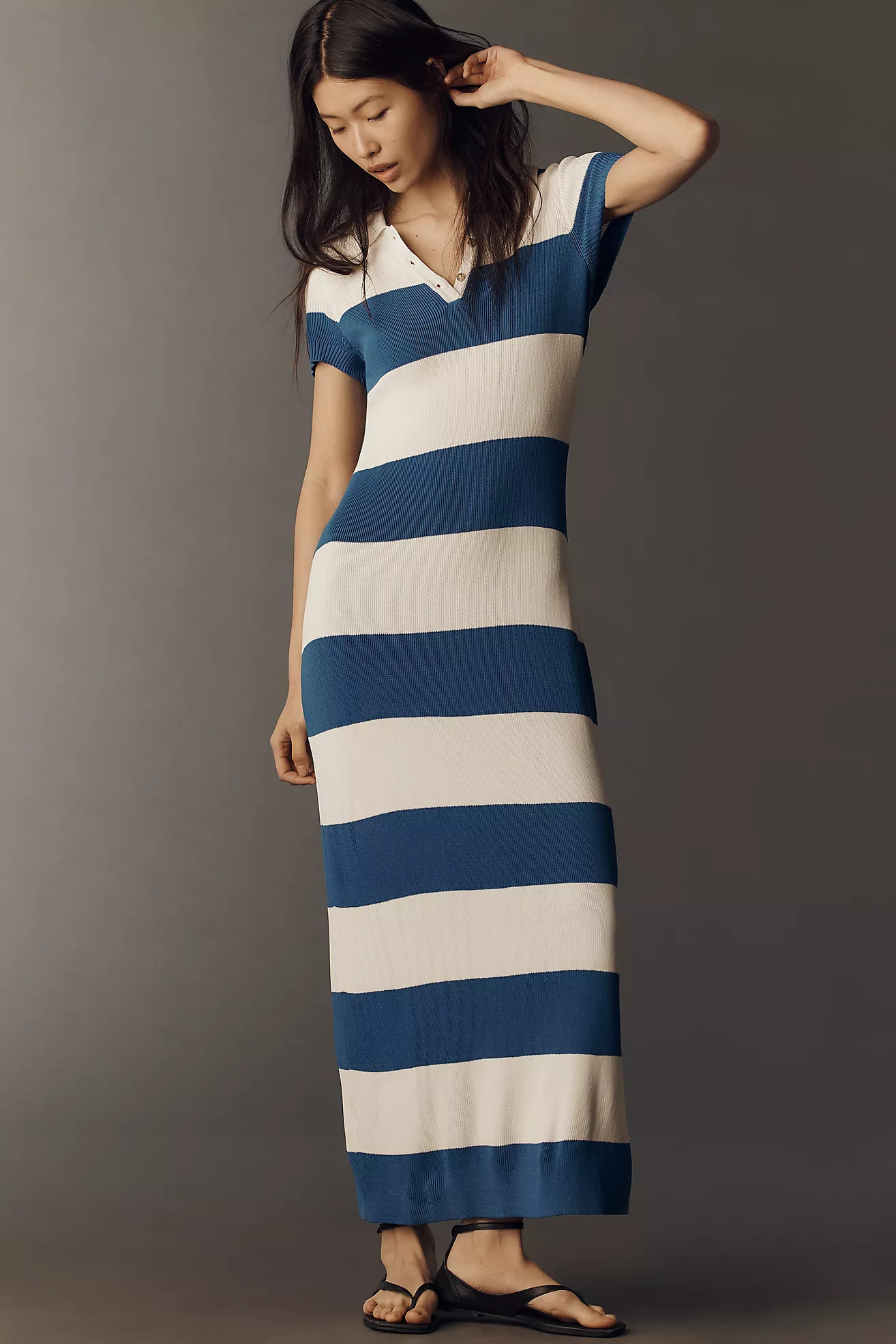 Rowing Blazers Striped Polo Maxi Dress | Anthropologie (US)