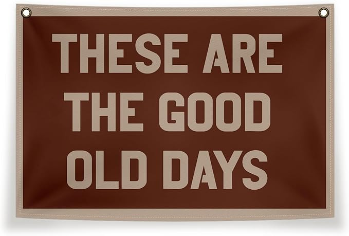 These Are The Good Old Days Sign Canvas Flag, Kids Banner for Room, Wall Decor for Boys Classroom... | Amazon (US)