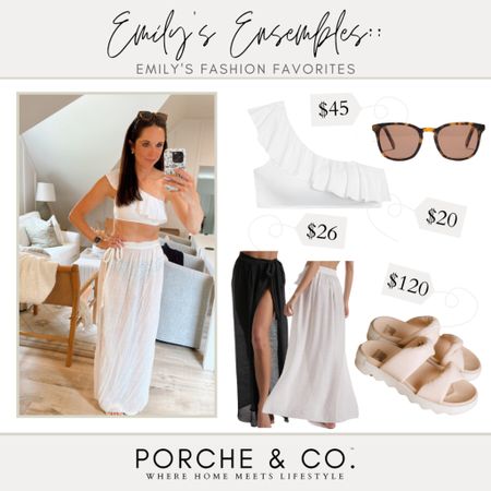 Spring Break beach swim favorites- affordable white Amazon coverup sarong, sunglasses for under $50 from Madewell, Target $20 swim top and the comfiest sandals ☀️ #target #amazon #swim #beach #springbreak

#LTKtravel #LTKunder50 #LTKswim