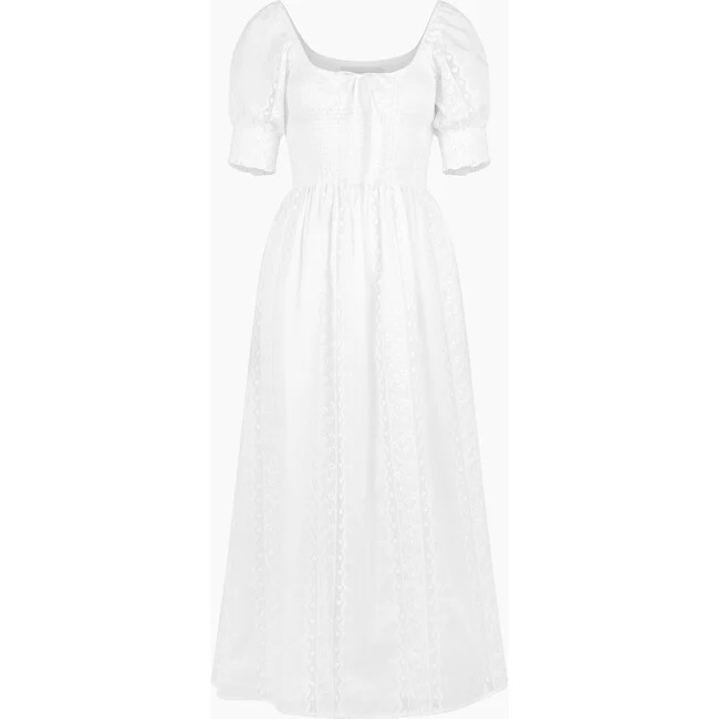 Hill House Home | The Madeline Nap Dress, (White Broderie Voile, Size 2X-Large) | Maisonette | Maisonette