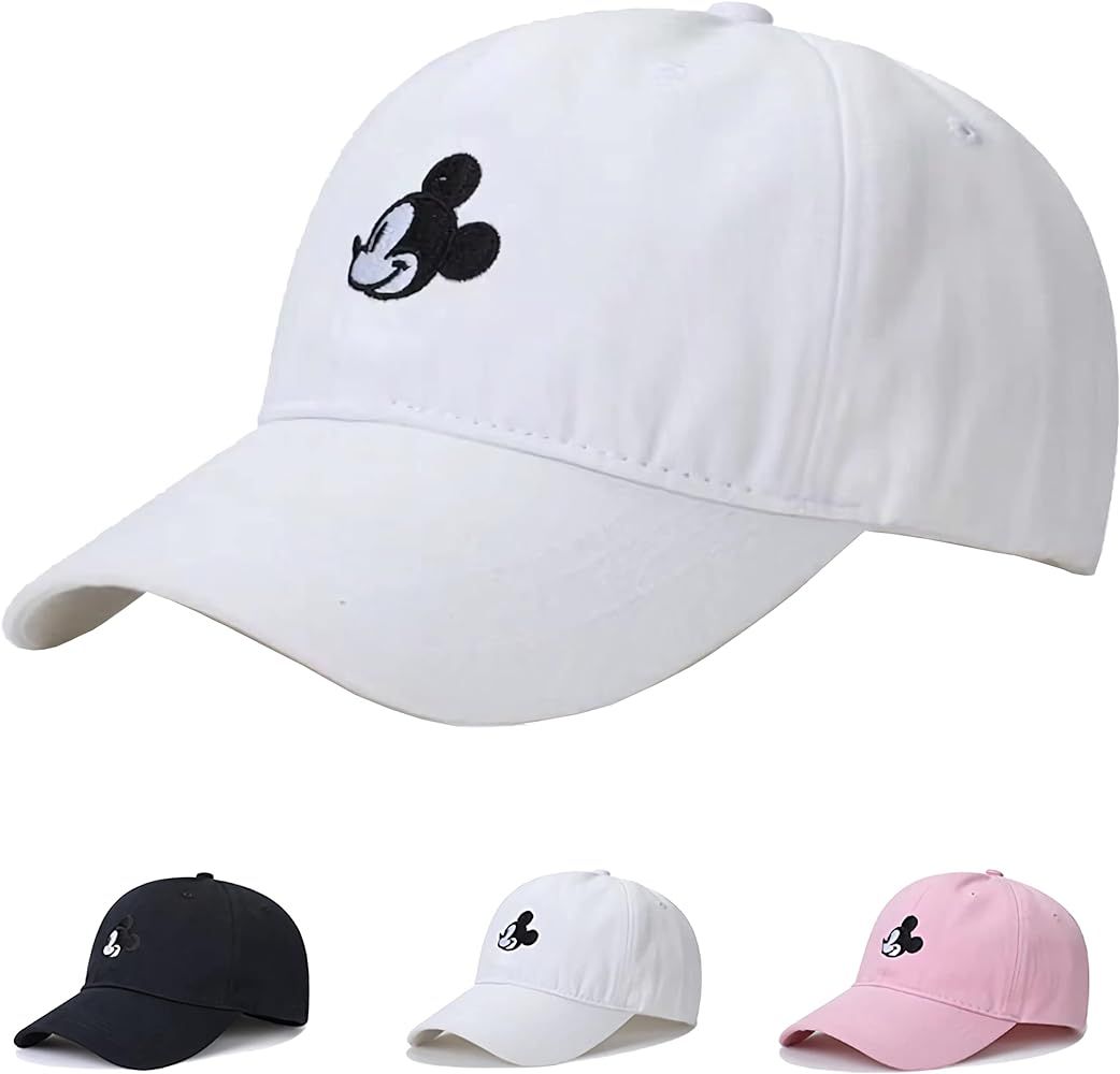 MOMODEER Cartoon Baseball Cap for Men and Women, 1OO% Cotton Embroidery Adjustable Baseball Hat for  | Amazon (US)