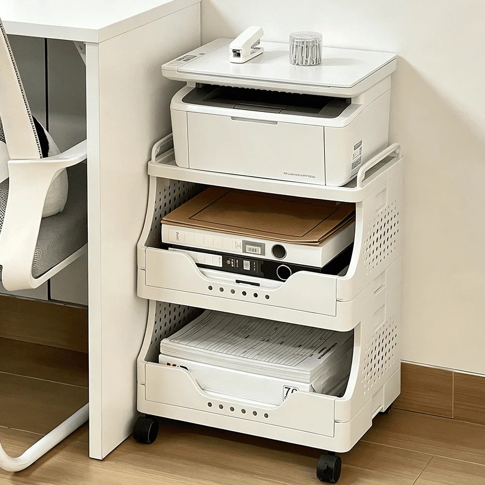 OUTMASTER Printer Stand -3 Tier Mobile Rolling Storage Cart with Shelves for Home Office. | Walmart (US)