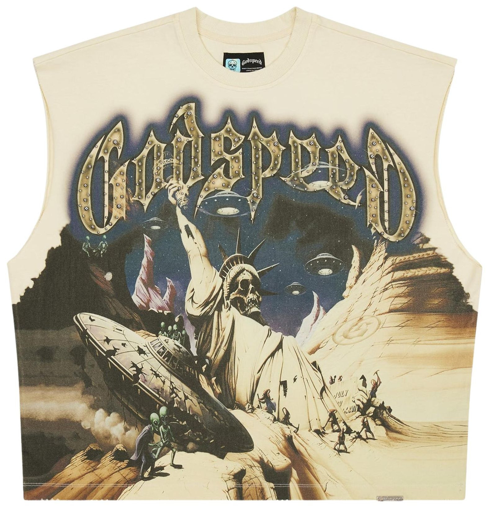 Buy Godspeed The Landing Sleeveless 'Bone' - 11652 10004GTLSB BONE | GOAT | GOAT