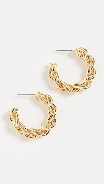 Gold Twist Hoops | Shopbop