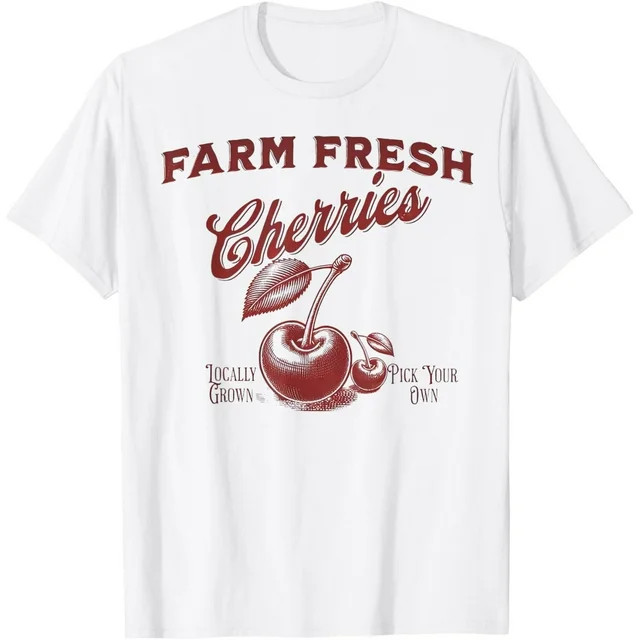 Cherry Cherry Graphic Farmer's Market T-Shirt | Walmart (US)