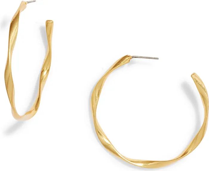Madewell Large Twirl Hoop Earrings | Nordstrom | Nordstrom