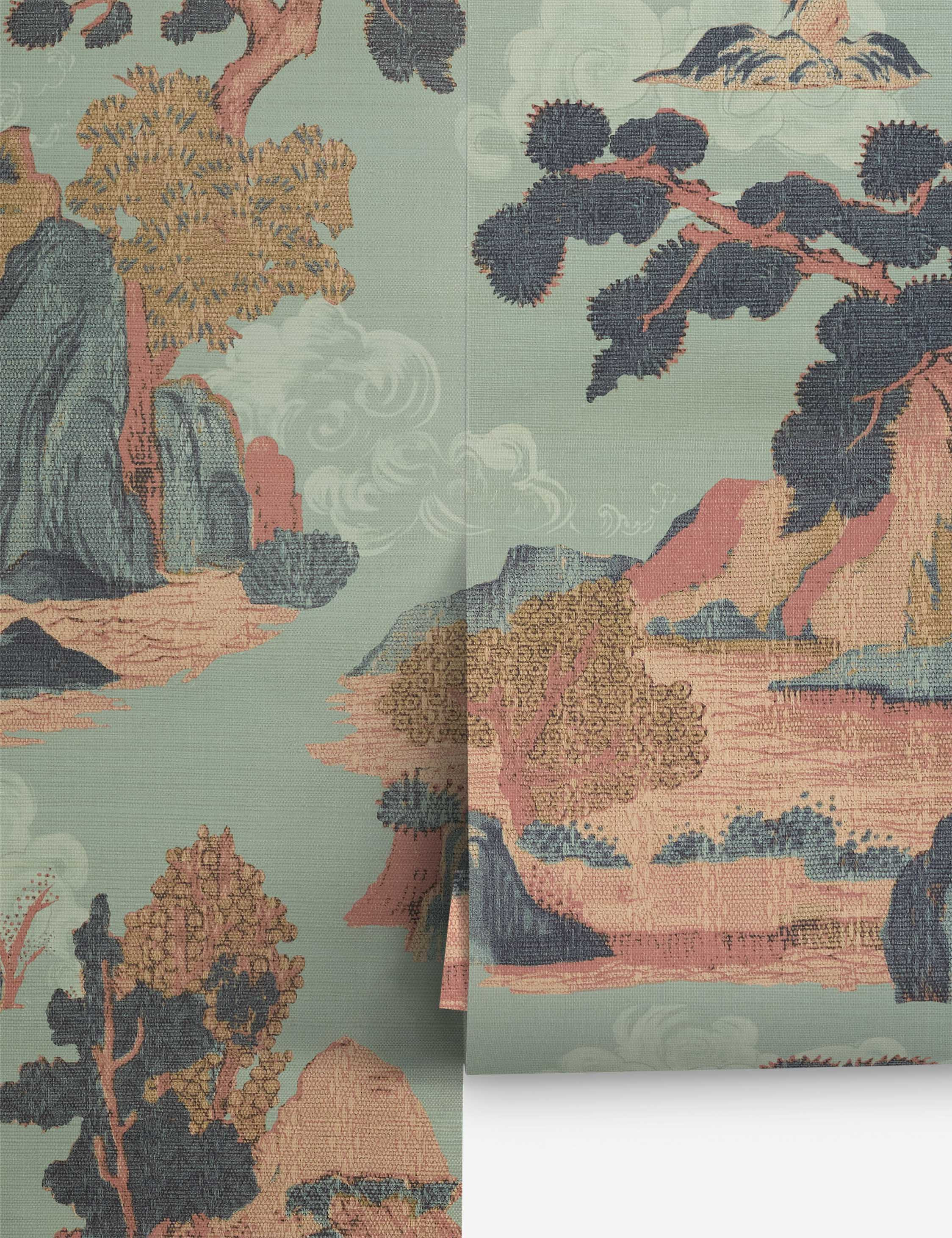 Scenic Landscape Grasscloth Wallpaper by Aimee Song | Lulu and Georgia 