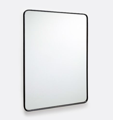 Rounded Rectangle Metal Framed Mirror Item # E4336 | Rejuvenation