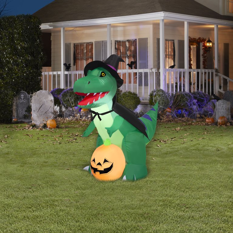 Halloween Rex The Dinosaur Airblown Yard Inflatable by Way to Celebrate, 3.5 ft | Walmart (US)