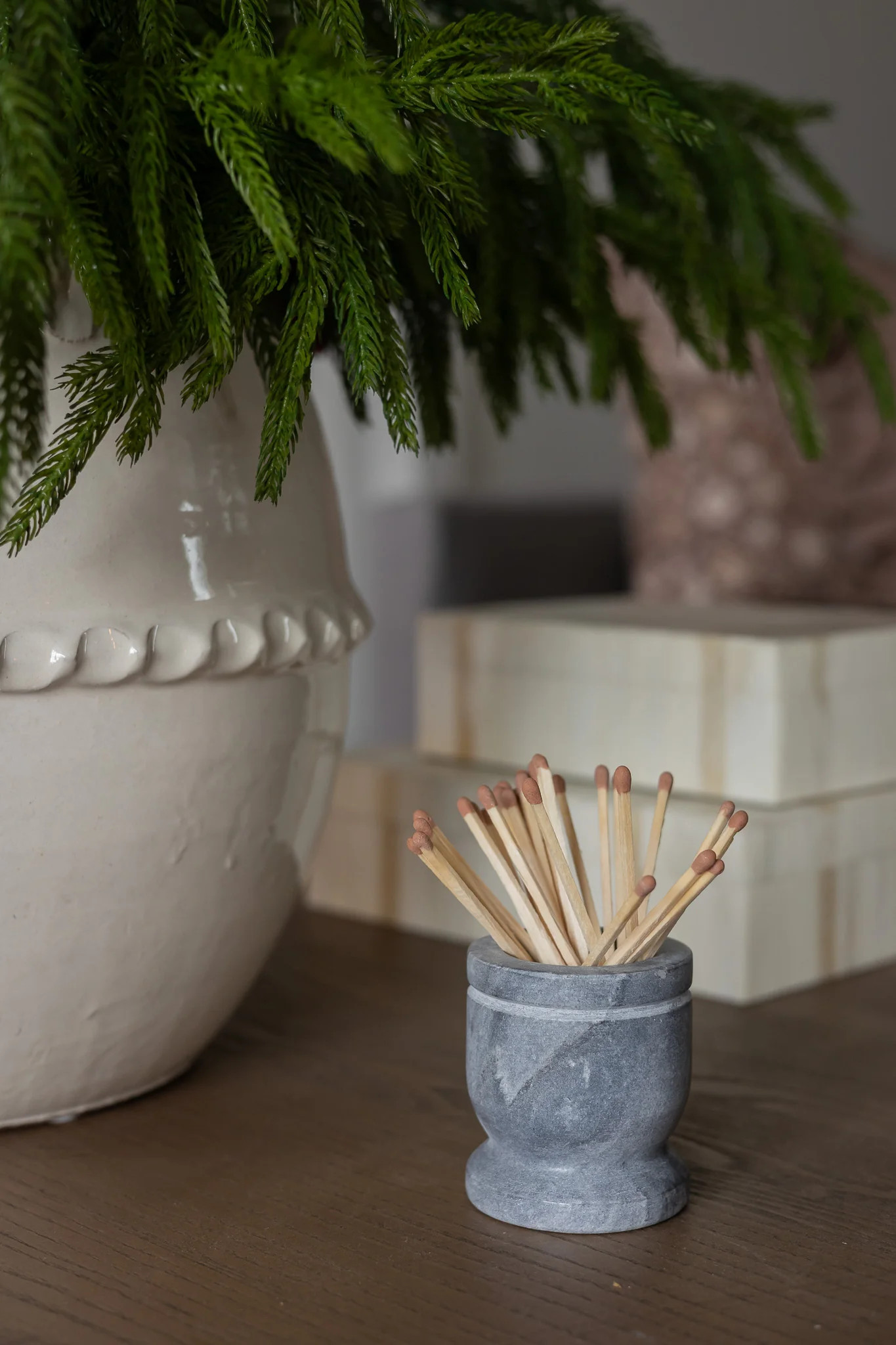 Cottage Marble Match Holder | Cottage and Key