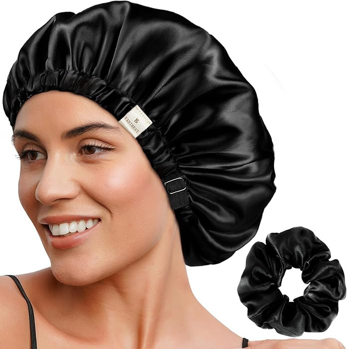 YANIBEST Adjustable Satin Bonnet Double Layer Hair Bonnet for Sleeping Bonnets for Women Hats Cur... | Amazon (US)