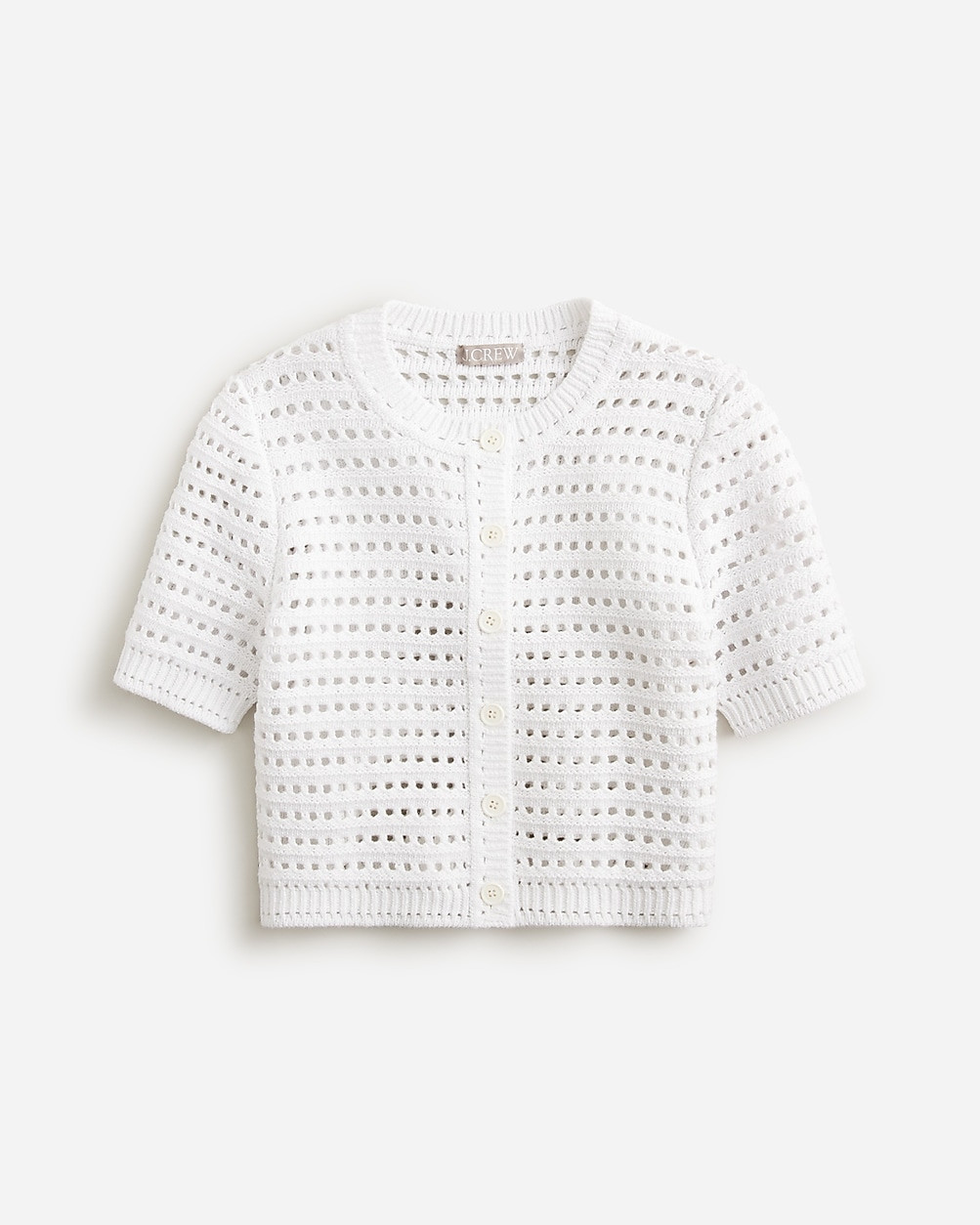 Short-sleeve pointelle cardigan sweater | J. Crew US