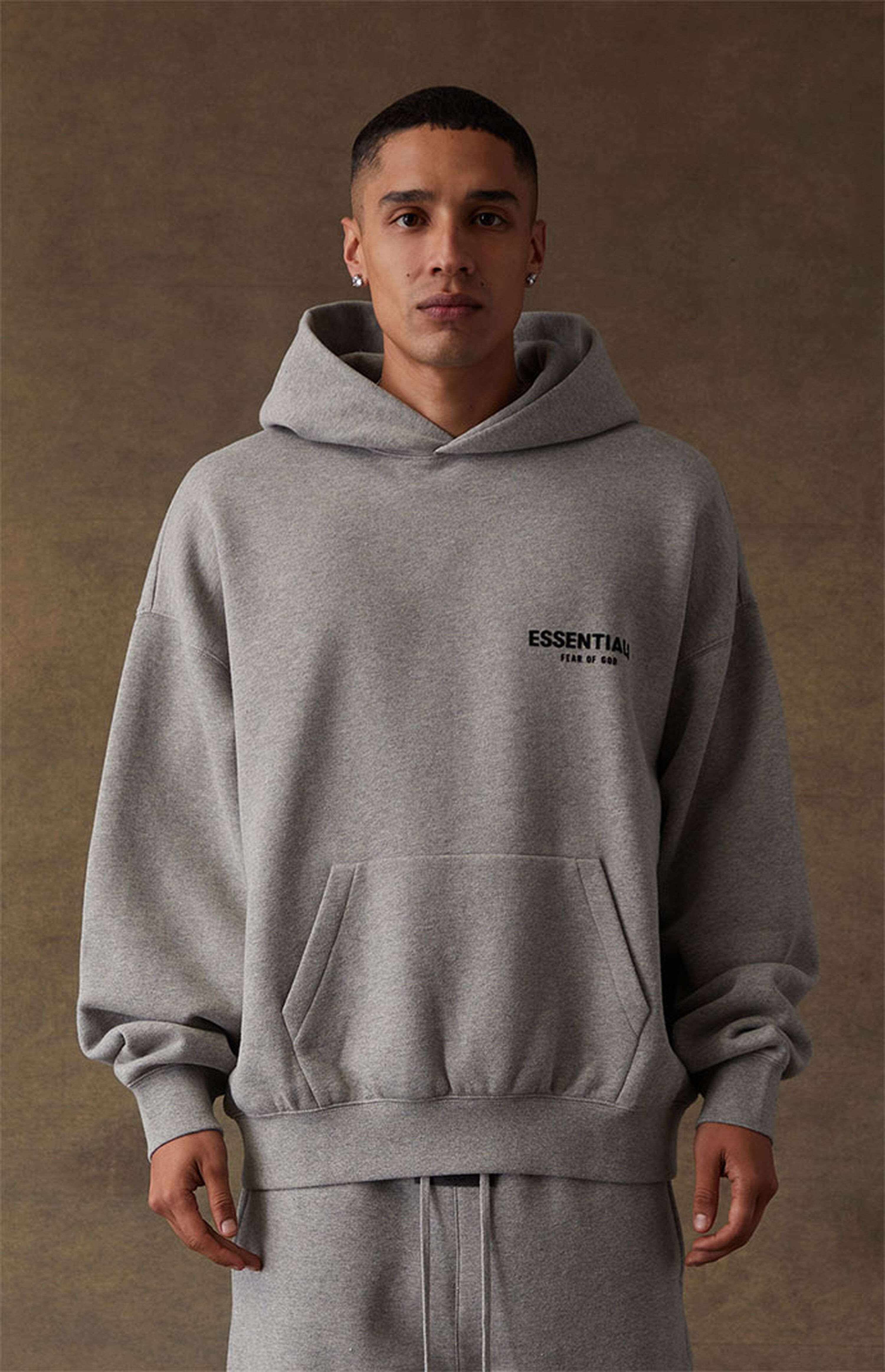 Fear of God Essentials Dark Oatmeal Hoodie | PacSun