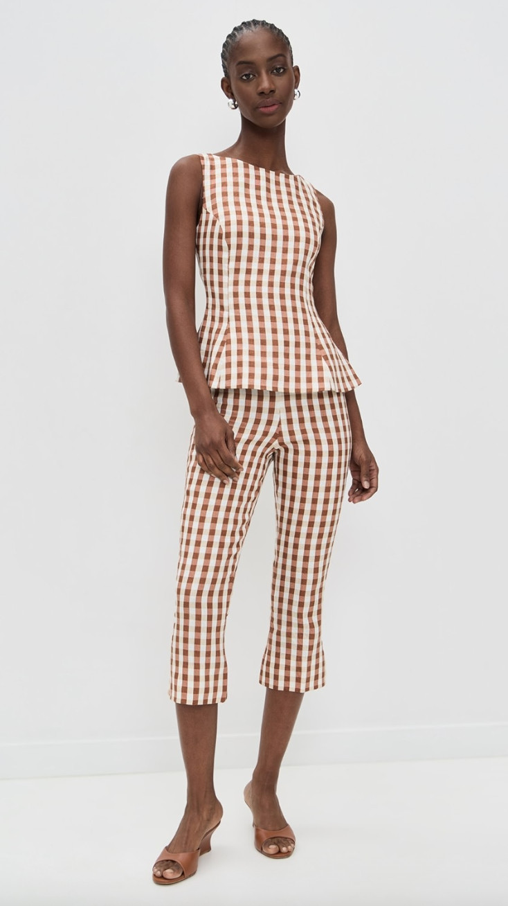 Gingham matching set 🤎✨ This neutral gingham two-piece outfit is giving effortless chic with a timeless, tailored feel. The structured sleeveless peplum top paired with cropped gingham pants creates such a flattering silhouette that feels polished, feminine, and elevated.

Perfect for spring brunches, summer vacations, casual events, or everyday outfits that still feel put together. I’d style this with minimalist heels, gold jewelry, and a sleek low bun for a clean luxury-inspired look. 🤍

#LTKStyle #GinghamStyle #MatchingSet #ChicStyle #SpringFashion #SummerStyle #NeutralStyle #CapsuleWardrobe #ElegantFashion #OldMoneyStyle #VacationOutfit #FeminineFashion #OutfitInspo 

 #LTKootd
