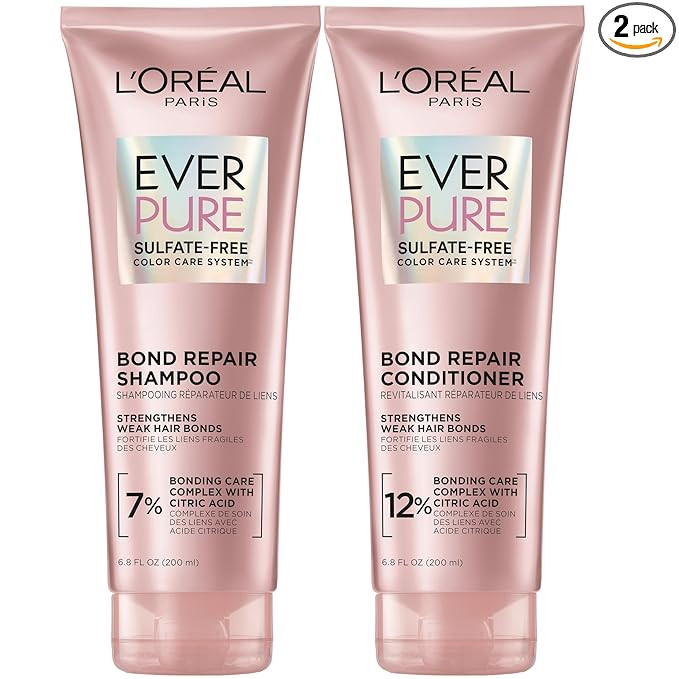 L'Oreal Paris EverPure Sulfate-Free Vegan Hair Care Kit - Shampoo and Conditioner to Strengthen a... | Amazon (US)