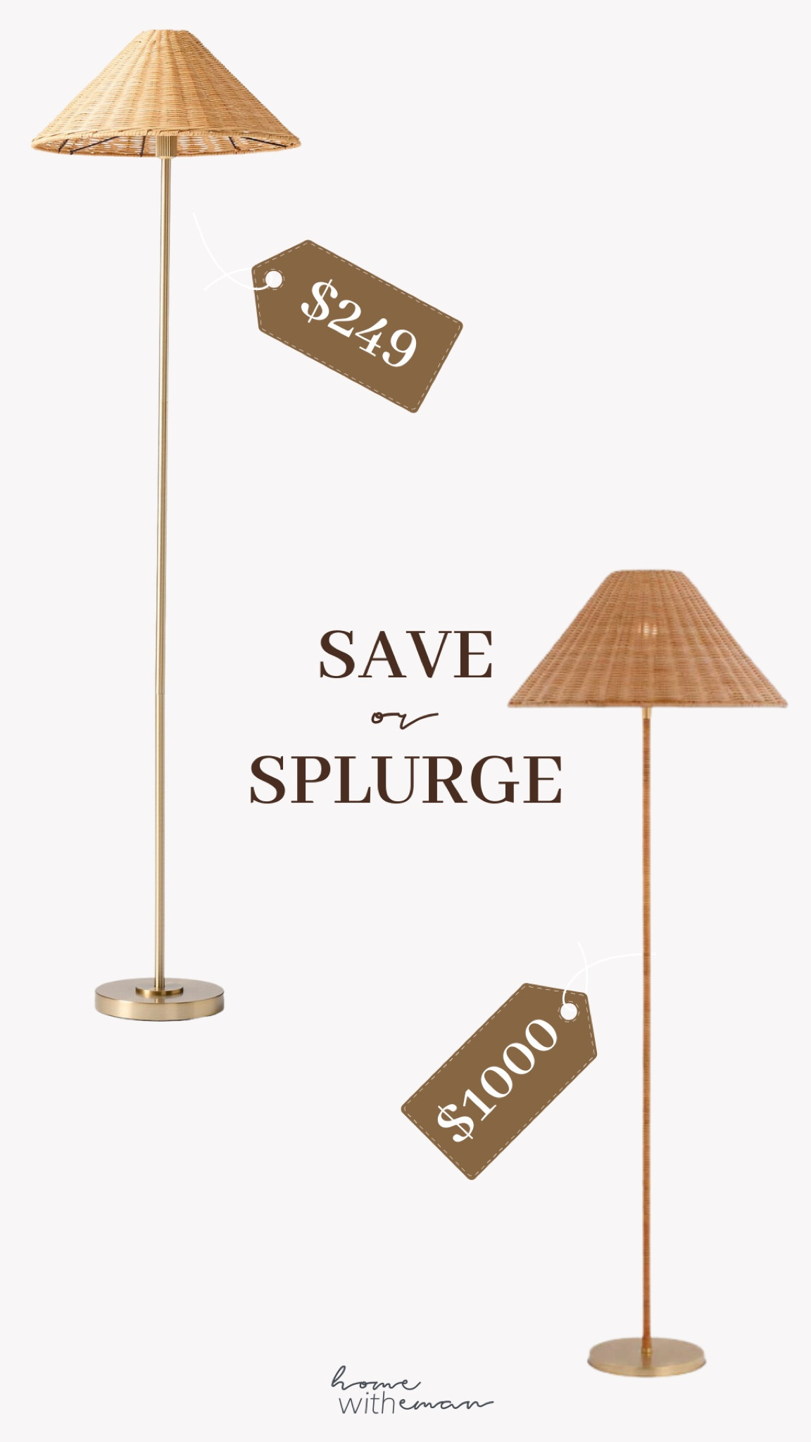 Save or splurge rattan empire shade floor lamp 

#LTKhome