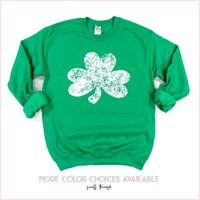 Shamrock Shirt, St Patricks Day Sweatshirt, Cute Patty's Outfit, Vintage Clover Paddys Crewneck Pull | Etsy (US)