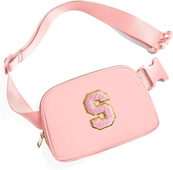 Gitus Belt Bag Fanny Pack Crossbody Bags with Initial Letter Patch Cute Stuff Birthday Gifts for ... | Amazon (US)