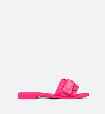Dio(r)evolution Slide Bright Pink Camouflage Technical Fabric | DIOR | Dior Couture